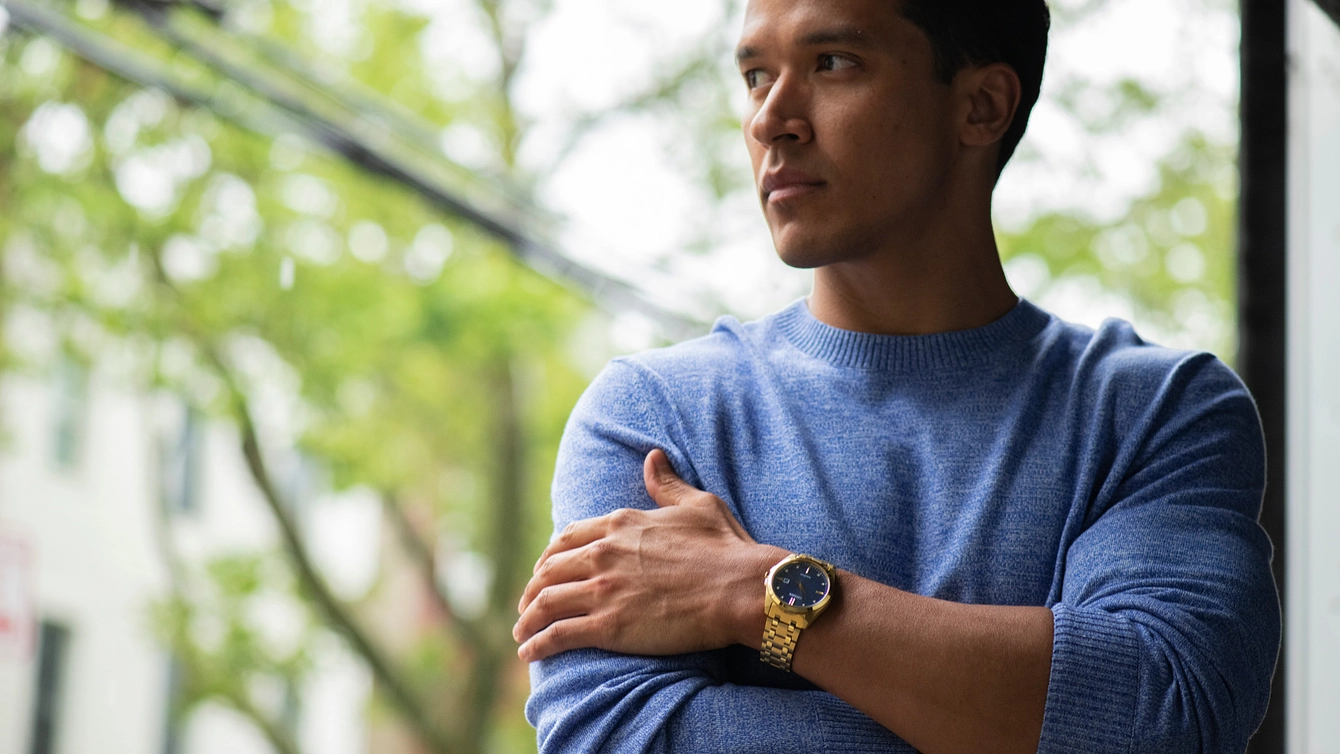 Citizen Corso Eco Drive Blue Dial Gold Stainless Steel Watch CITIZEN